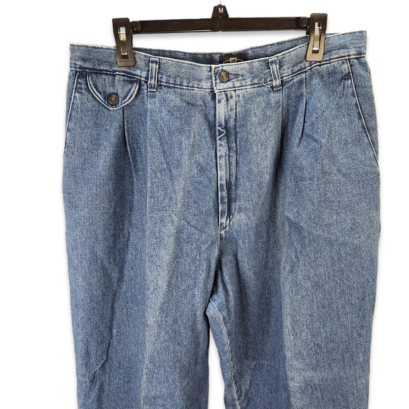 Lee Casual Denim Jeans Women 18 Vintage Plus Size Bareback High Rise Mom Tapered - Picture 2 of 9